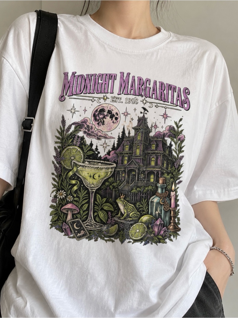 Midnight Margaritas Practical Magic Spooky Season Fall Aesthetic Graphic Tee